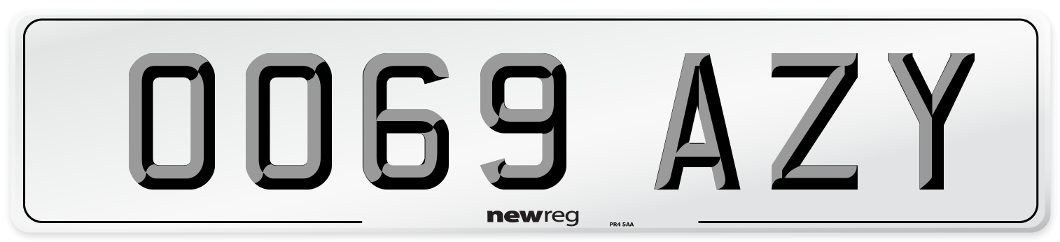OO69 AZY Number Plate from New Reg